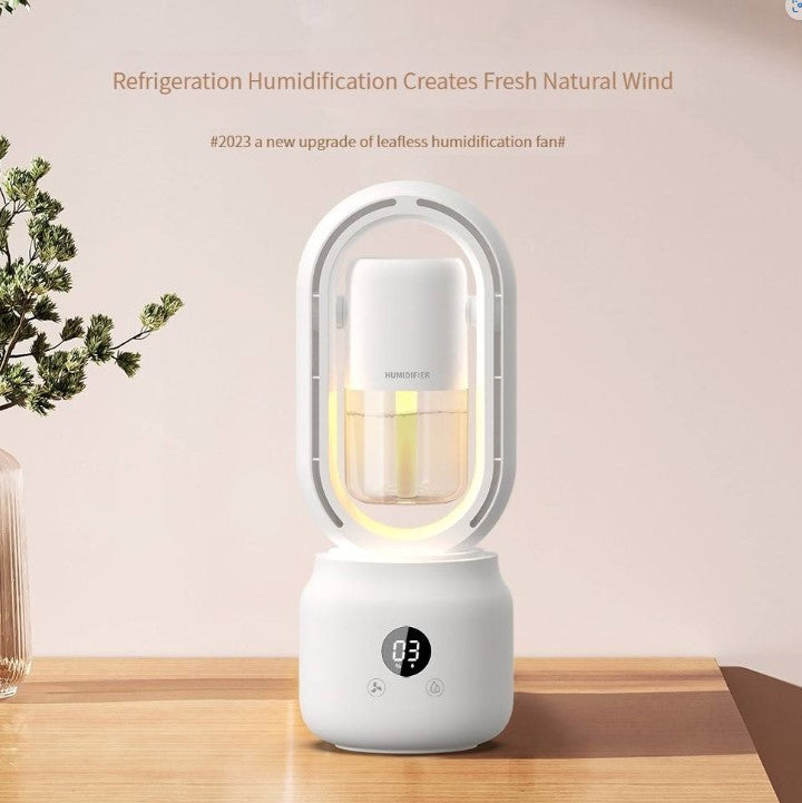 TGF-H87-2 ---- Portable Leafless Fan with Humidifier and Night Light