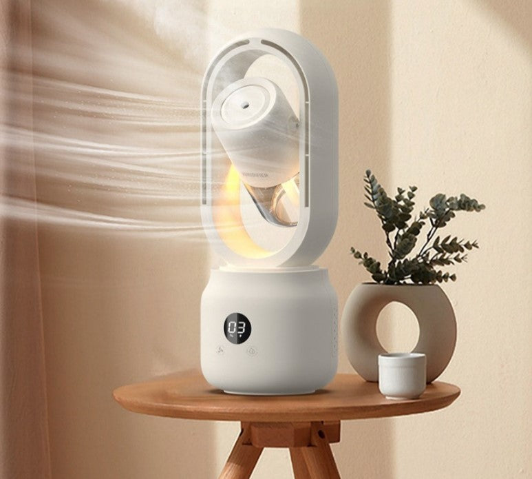 TGF-H87-2 ---- Portable Leafless Fan with Humidifier and Night Light