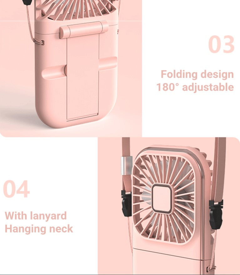 TGF-HF30 --- Portable Fan with 3000 mAh Power Bank, Phone Holder and Power Display