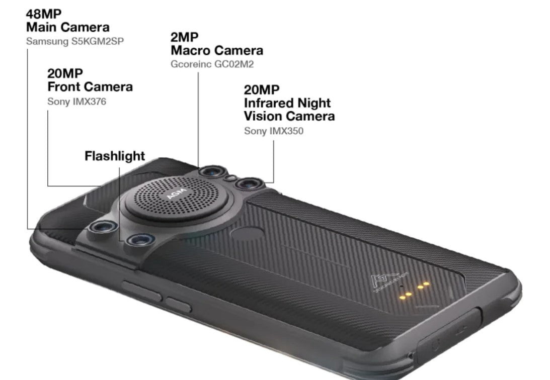 AGM H5 Pro - Rugged 4G Smart Phone with Night vision, Loud Speaker, and Android 12