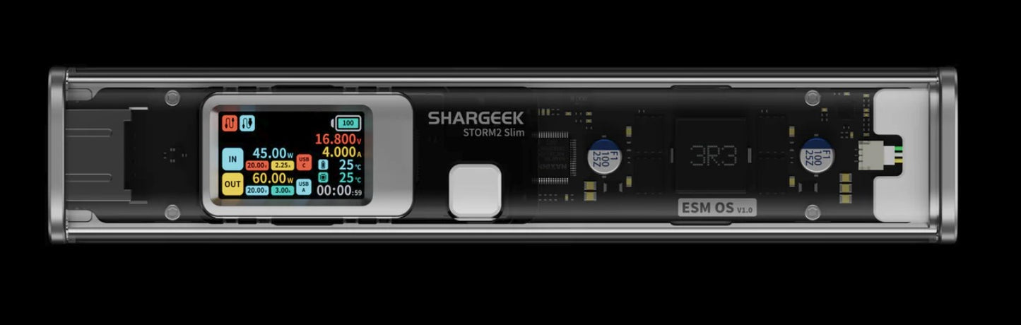 Shargeek ----- Shargeek 130/Strom 2 Slim 20000mAh -- Sleek Design Portable Power bank with IPS display