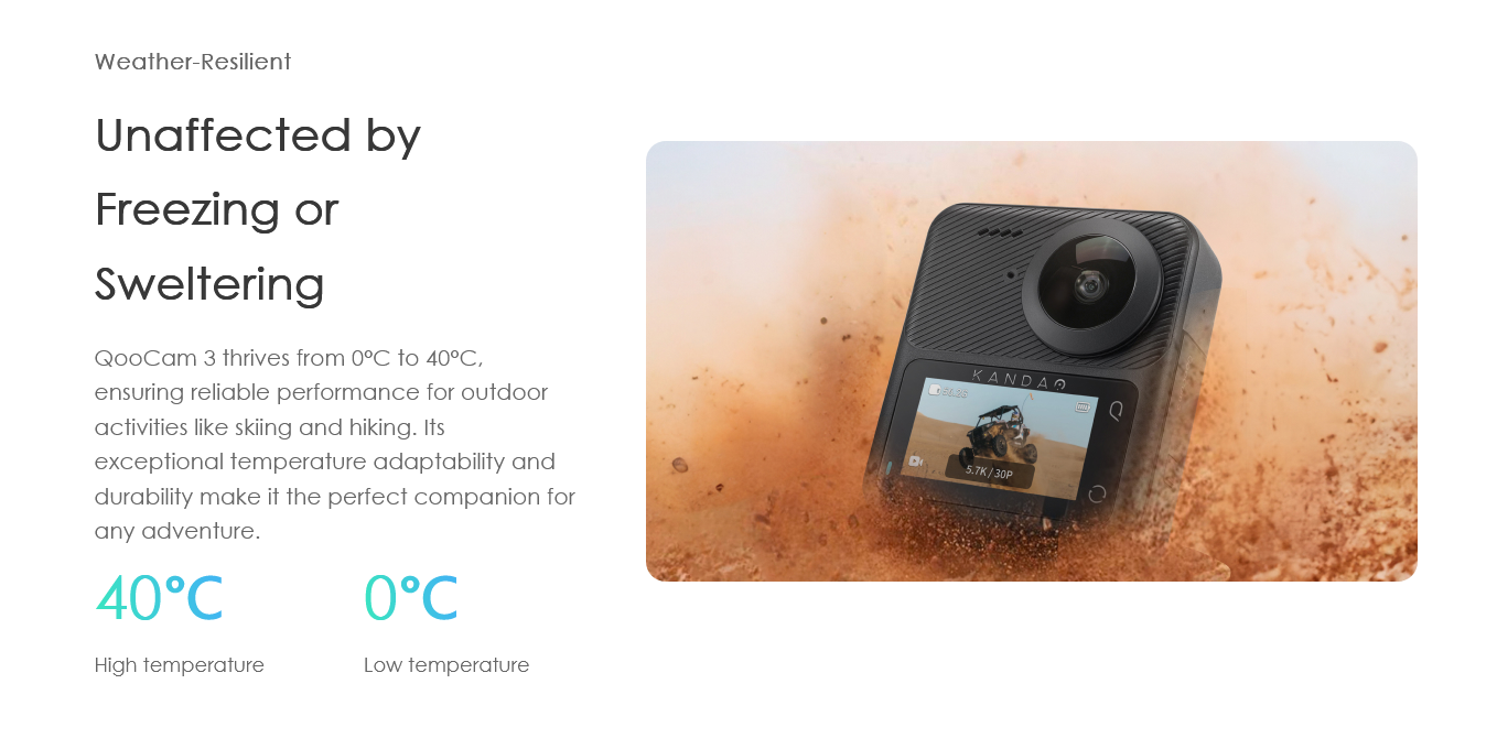 QoCam3 - 360 Degree Action Camera