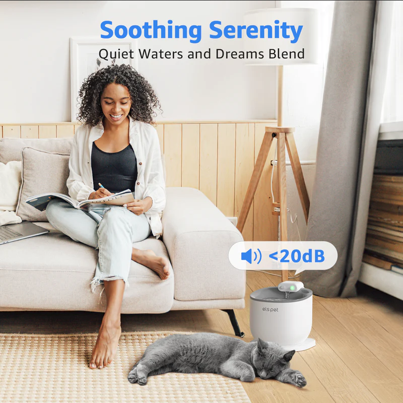 Cat Water Fountain 2.0 - Cordless with Sensor
