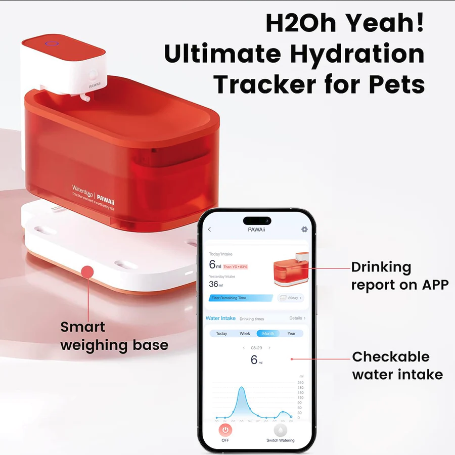 Wireless Pet Water Fountain Pro - With UV Sterilization and Smart App