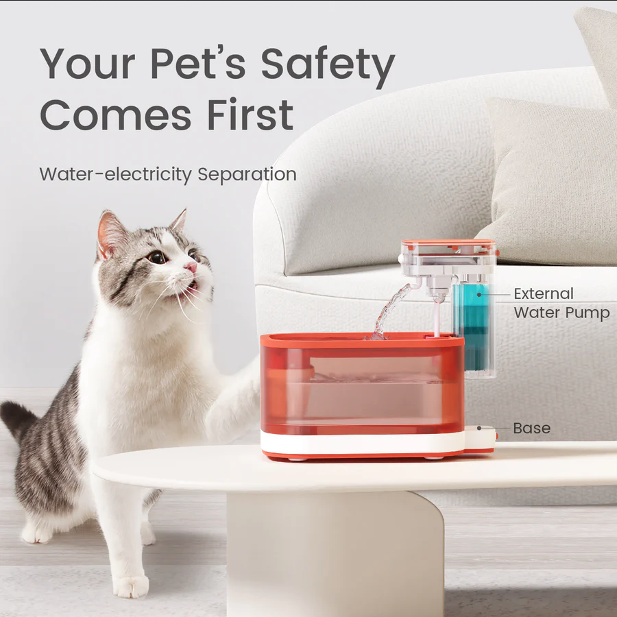 Wireless Pet Water Fountain Pro - With UV Sterilization and Smart App