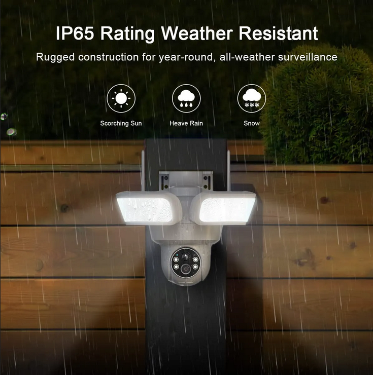 F1 Pro ----2K 2.4G WiFi Solar Wireless Security Camera with floorlight, Night Vision and Solar Panel