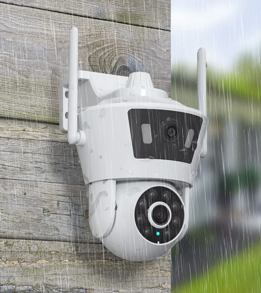 P7 - Dual Lens - 4MP WiFi Surveillance Camera with Night vision and Motion Detection