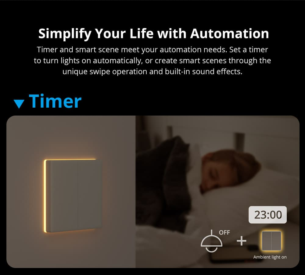 Sonoff - TX Ultimate - Smart Wall Switch with WiFi, Voice Control and Smart LED Light