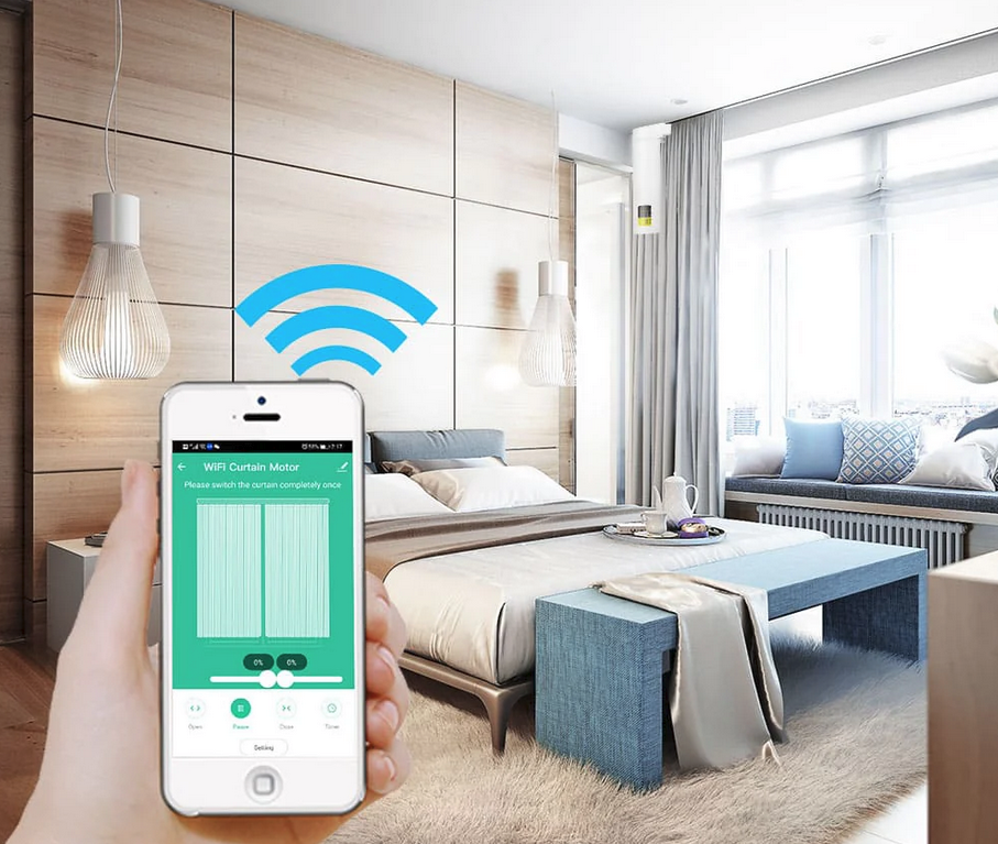 WiFi - Smart Curtain Motorized System - With remote contol and Tuya smart App control