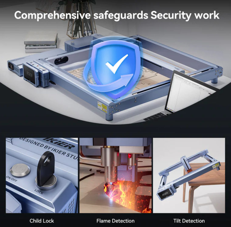 Ikier K1 Pro Max 70W - Laser Cutter with Enclosure