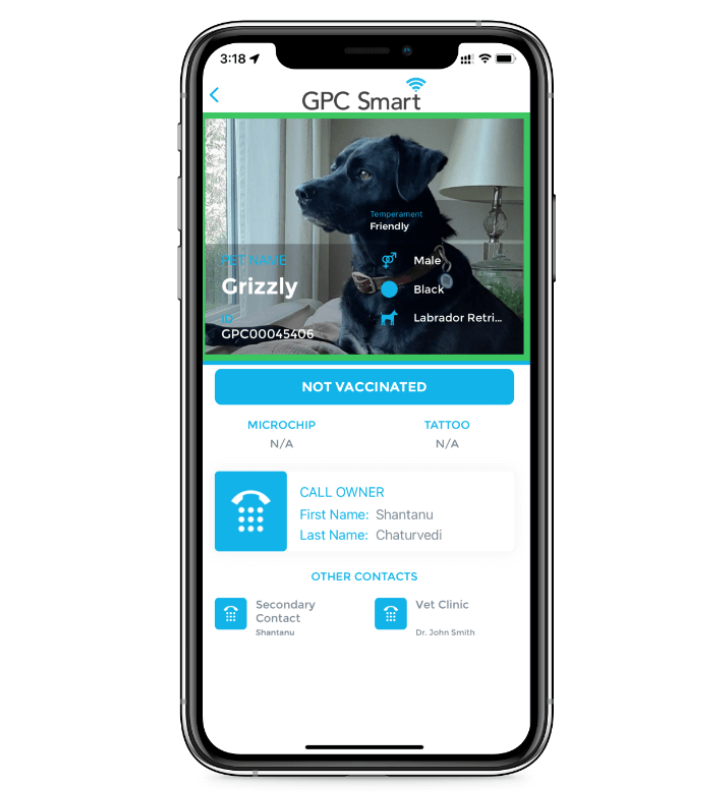 GPC Smart Tags - An advance Pet Smart Tag - Pet Recovery System