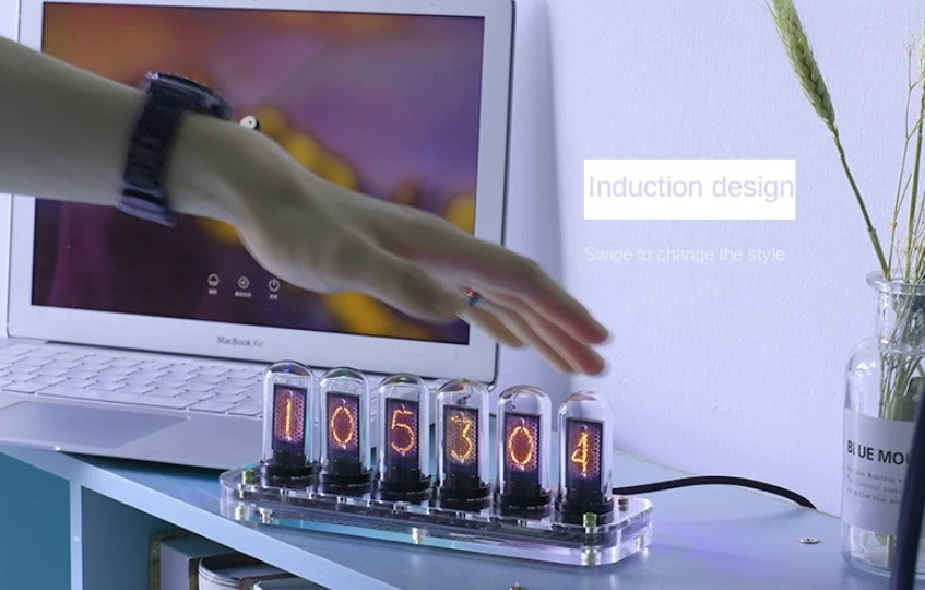 TGA-ND200 - IPS Nixie Style Tube Clock / Display - with smart app editable controls