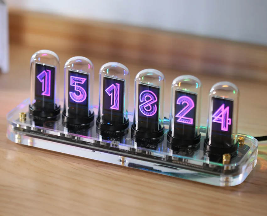 TGA-ND200 - IPS Nixie Style Tube Clock / Display - with smart app editable controls