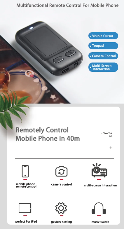 Cheerdots ---- CheerTok Air - Convenience Remote Control For phones and tablets and for TikTok usage