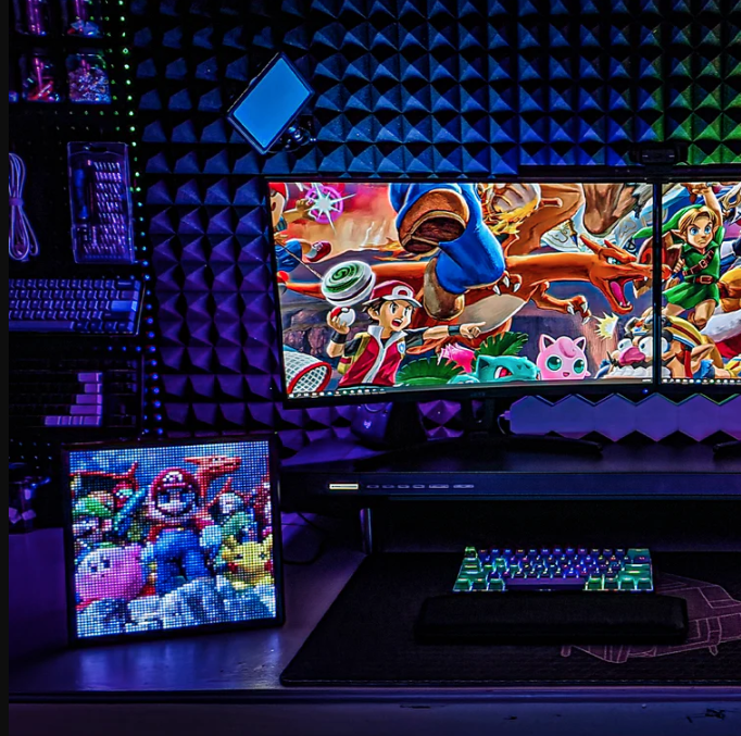 Pixoo64 -- 64 X 64 Smart Pixel Art LED Display with Social Media Notification Function