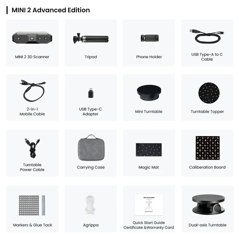 Revopoint - Mini 2 --- Mini 3D Scanner for Small Objects