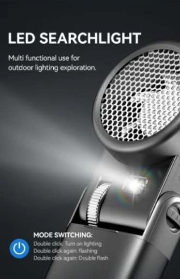 TGF- MB5 - Portable Handheld Fam with Semiconducting Cold Compress and flashlight