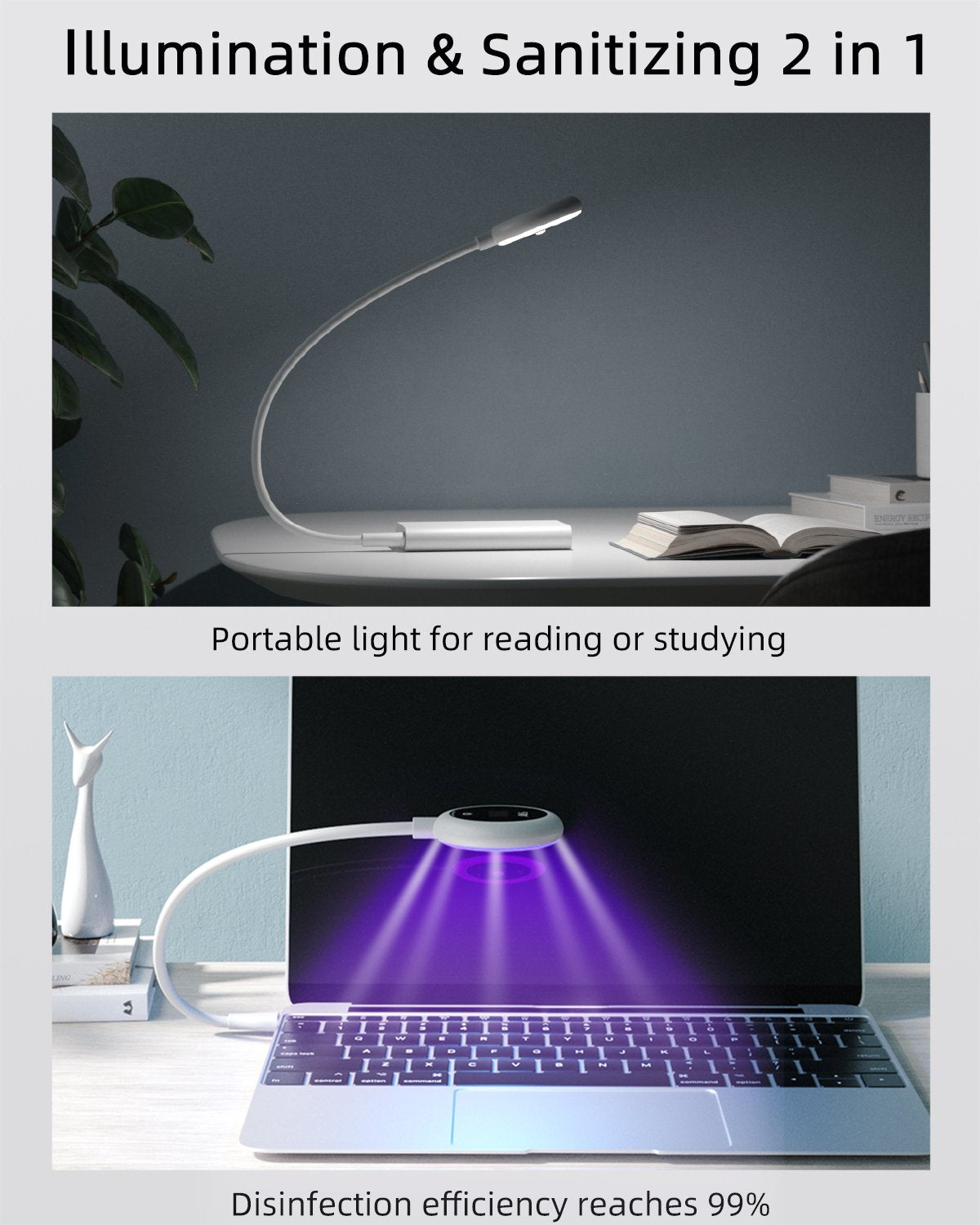 L1 - 2 in 1 Portable Illumination and Sanitizing Lamp -- USB powered