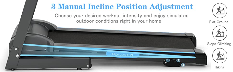 2.25HP Foldable Electric Treadmill with Large LCD Display