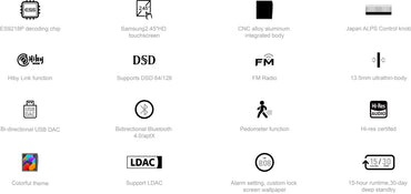 Hidizs AP80 - Stainless Steel - Portable Music Player