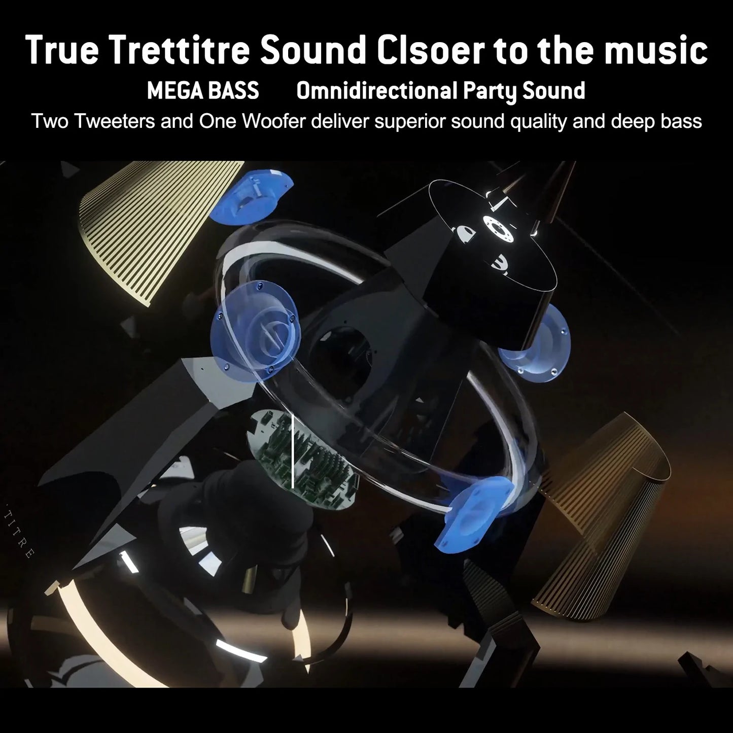 Trettitre -- TreSound 1 Premium Bluetooth Speaker (3Way HiFi Tech)