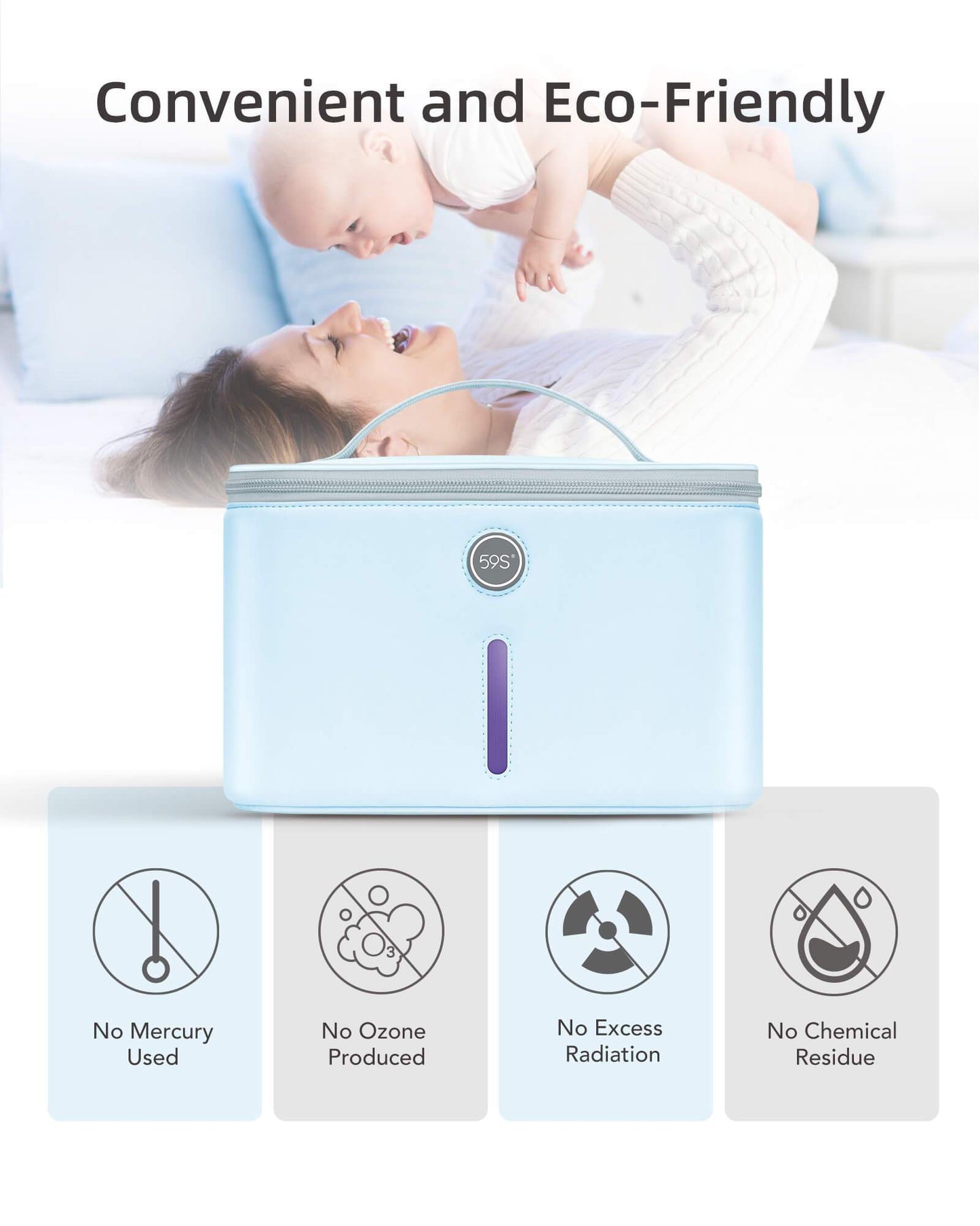 P55- Pro UV Light Sanitizer Bag with 24 UVC LEDs