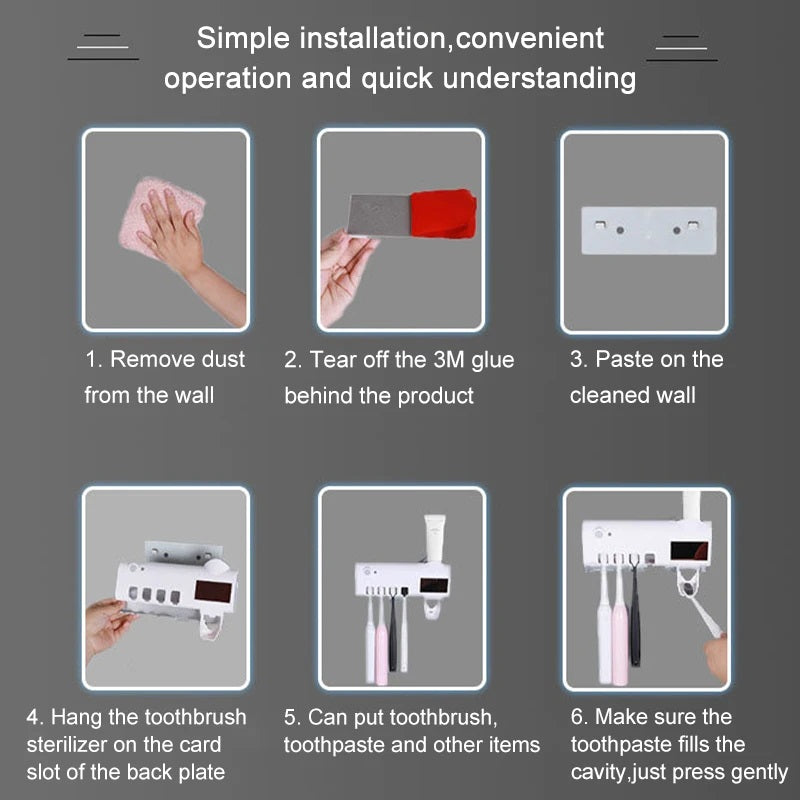 TGC-400 ---- multifunction - UV Toothbrush Holder with Toothpaste Dispenser