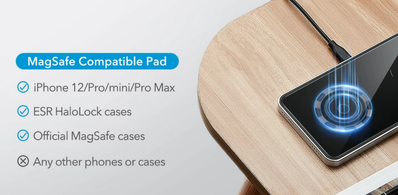 ESR - Halolock 2 in 1 Magnetic Wireless Charger
