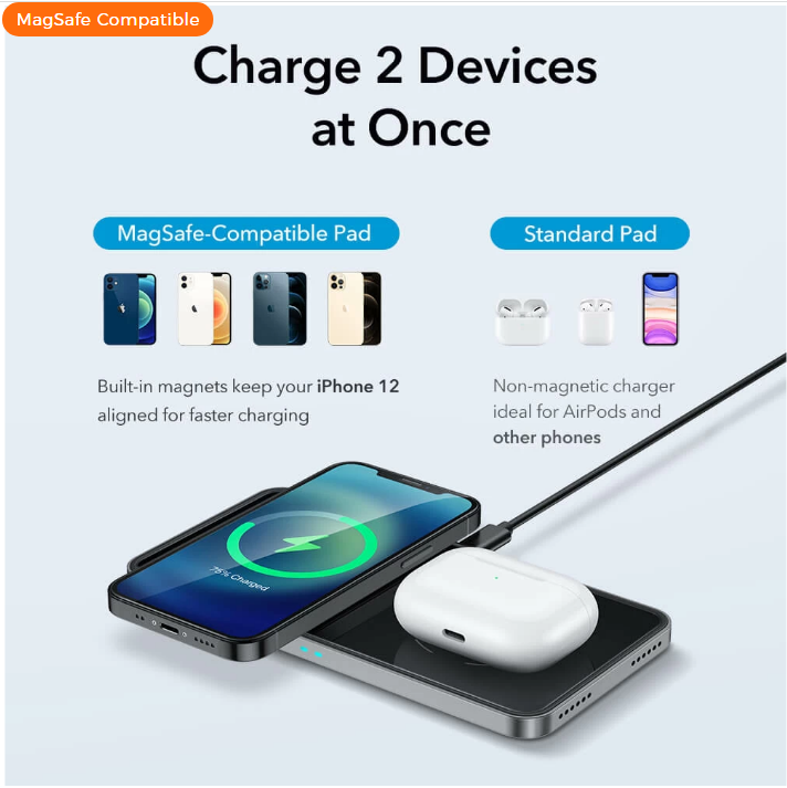 ESR - Halolock 2 in 1 Magnetic Wireless Charger
