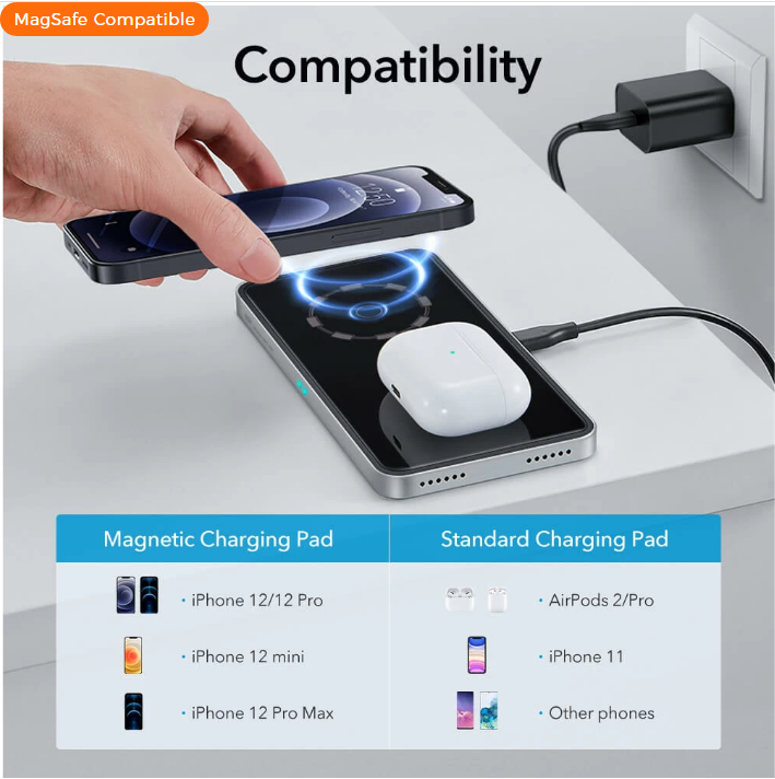 ESR - Halolock 2 in 1 Magnetic Wireless Charger