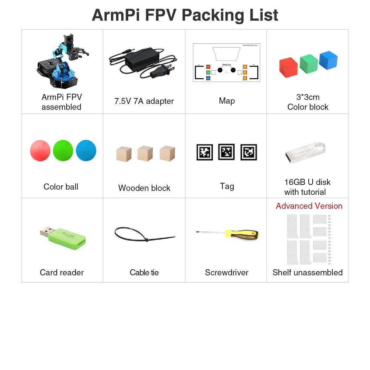 Hiwonder ArmPi AI vision - Robotic arm for Learning