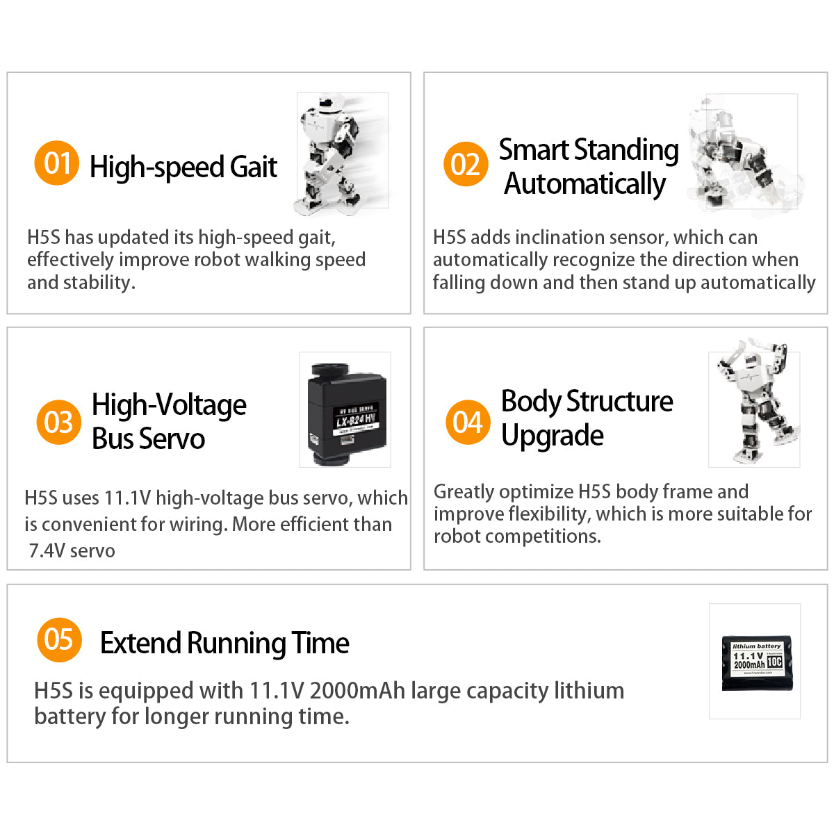 H5S Intelligent Entertainment Robot for Music and Dancing