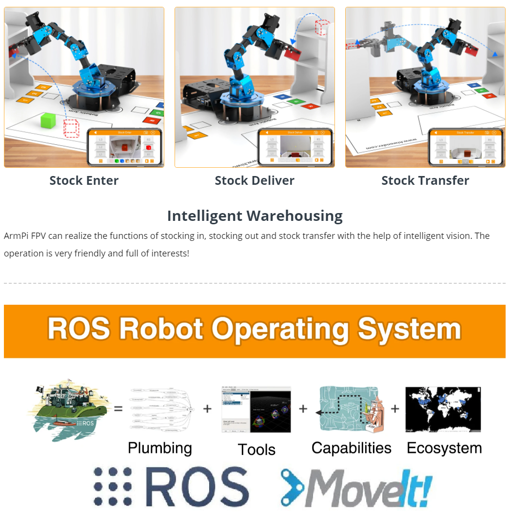 Hiwonder ArmPi AI vision - Robotic arm for Learning