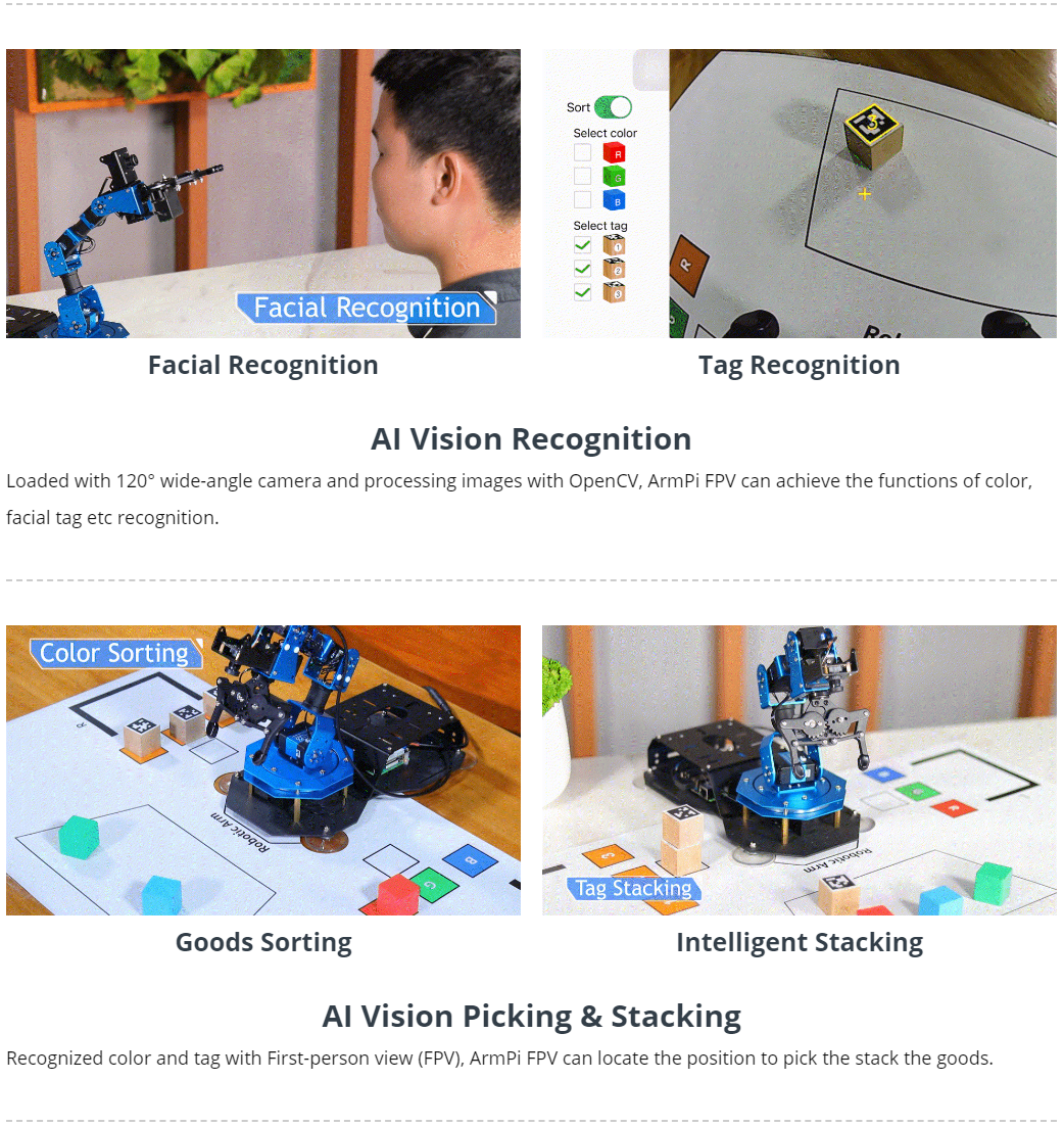 Hiwonder ArmPi AI vision - Robotic arm for Learning