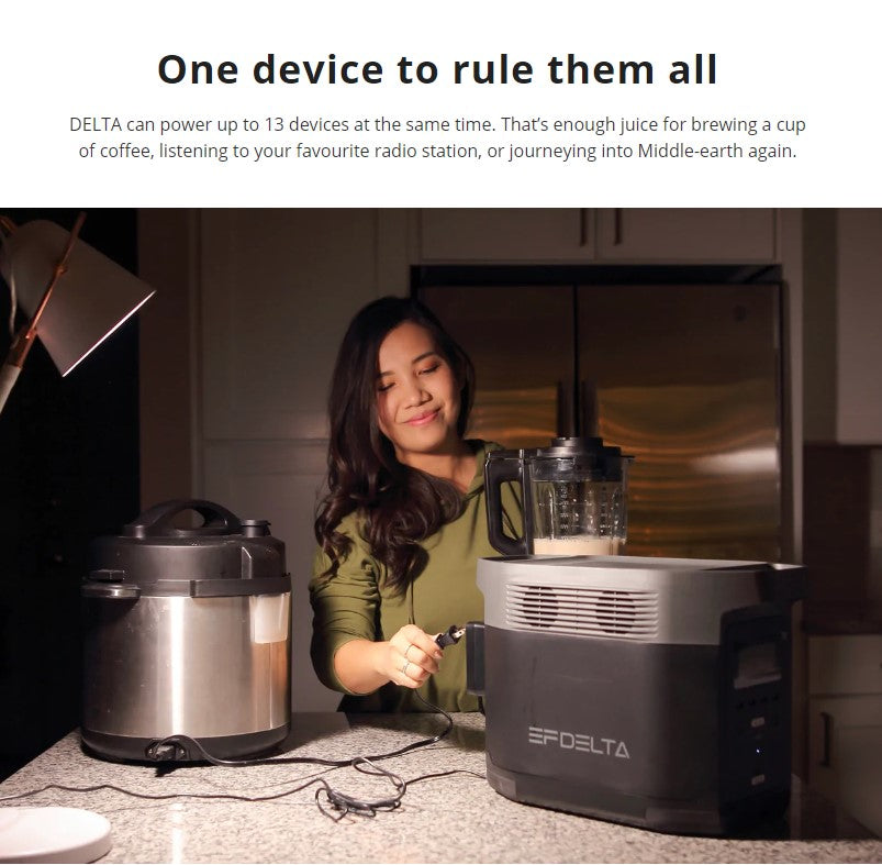 Ecoflow - Delta 1300 Portable Power Station (Total AC output 1800W)