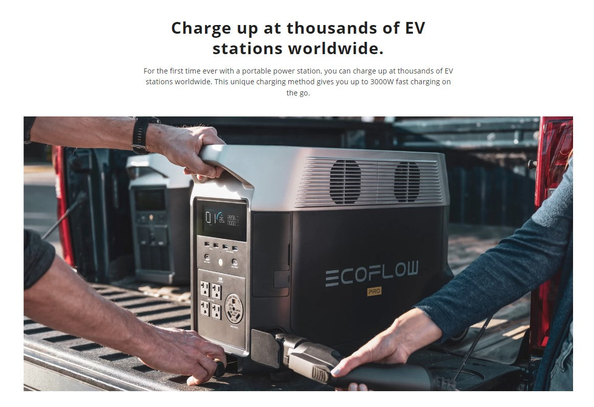 EcoFlow -- Delta Pro Portable Power Station (Total AC Output 3600W)