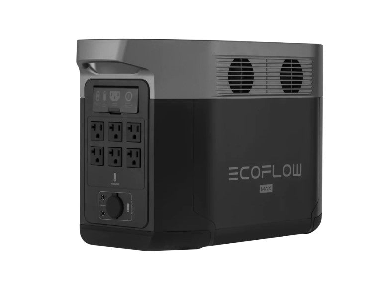 EcoFlow - Delta Max Portable Power Station (Total AC Output 2400W)  +  220W Solar Panel  (Solar Generator Setup)