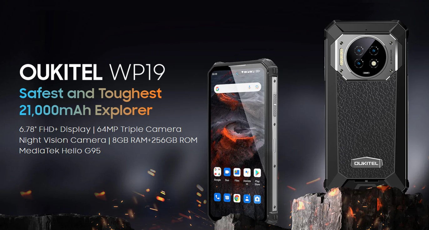 Oukitel - WP19 Dual 4G Rugged Smart phone with Night Vision Camera