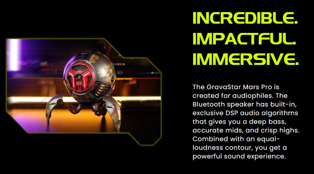 Gravastar - Mars Pro Bluetooth 5.0 Speaker