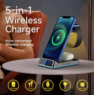 TGA-ZU20 ---- Wireless Charging Stand with Clock display and Light