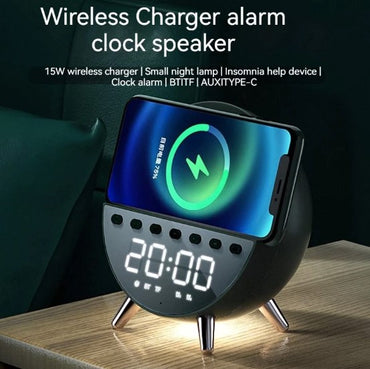 TGA-TDH15 --- Wireless Charging with clock/alarm setting and Bluetooth Speaker