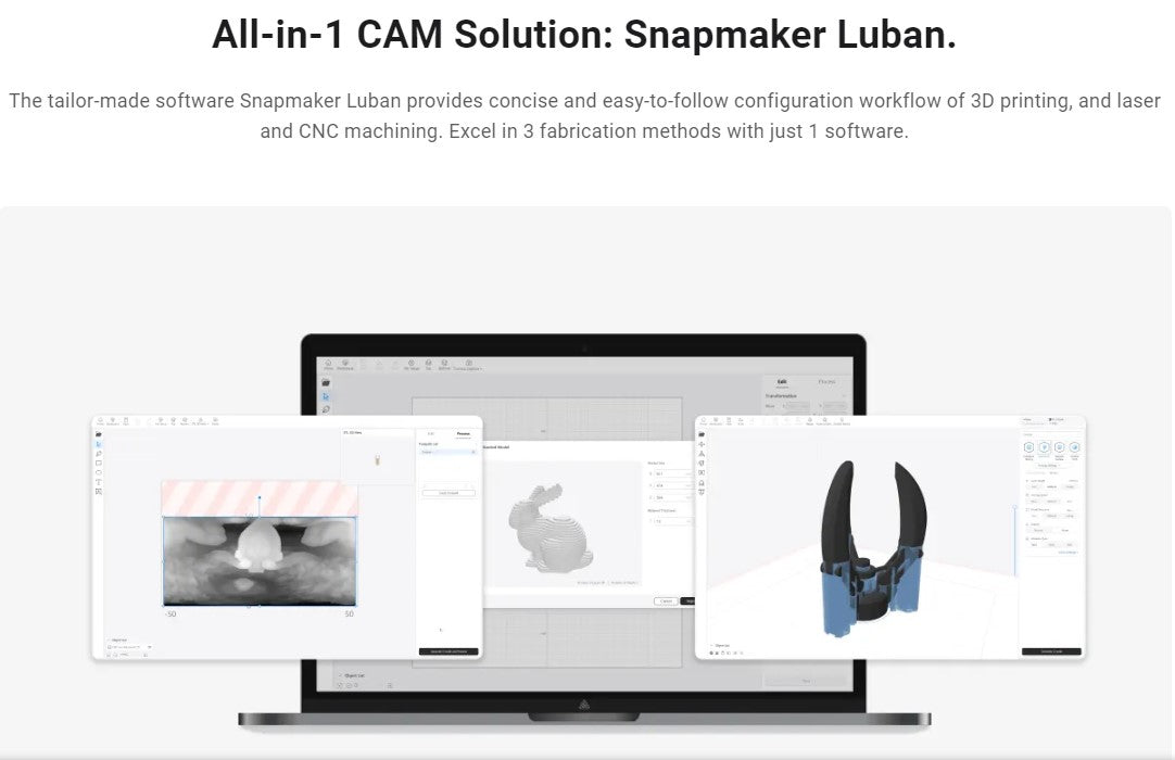 Snapmaker  --- Artisan Advance 3-in-1 3D Printer with enclosure