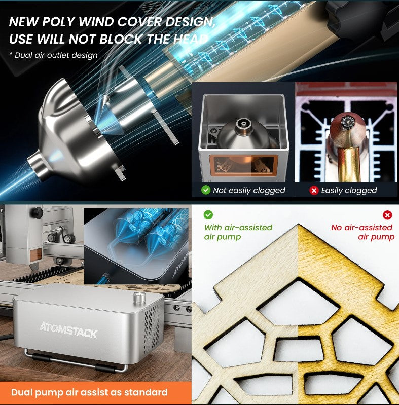 Atomstack - X30 Pro - 6-Core - 160W Laser Engraving and Cutting Machine