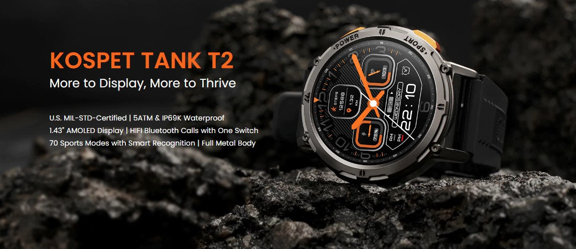 Kospet --- Tank T2 -- Rugged Smartwatch