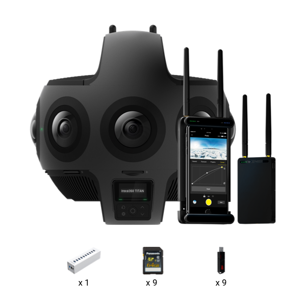 Insta360 --- Titan VR Professional Camera --- Memory Card bundle Options