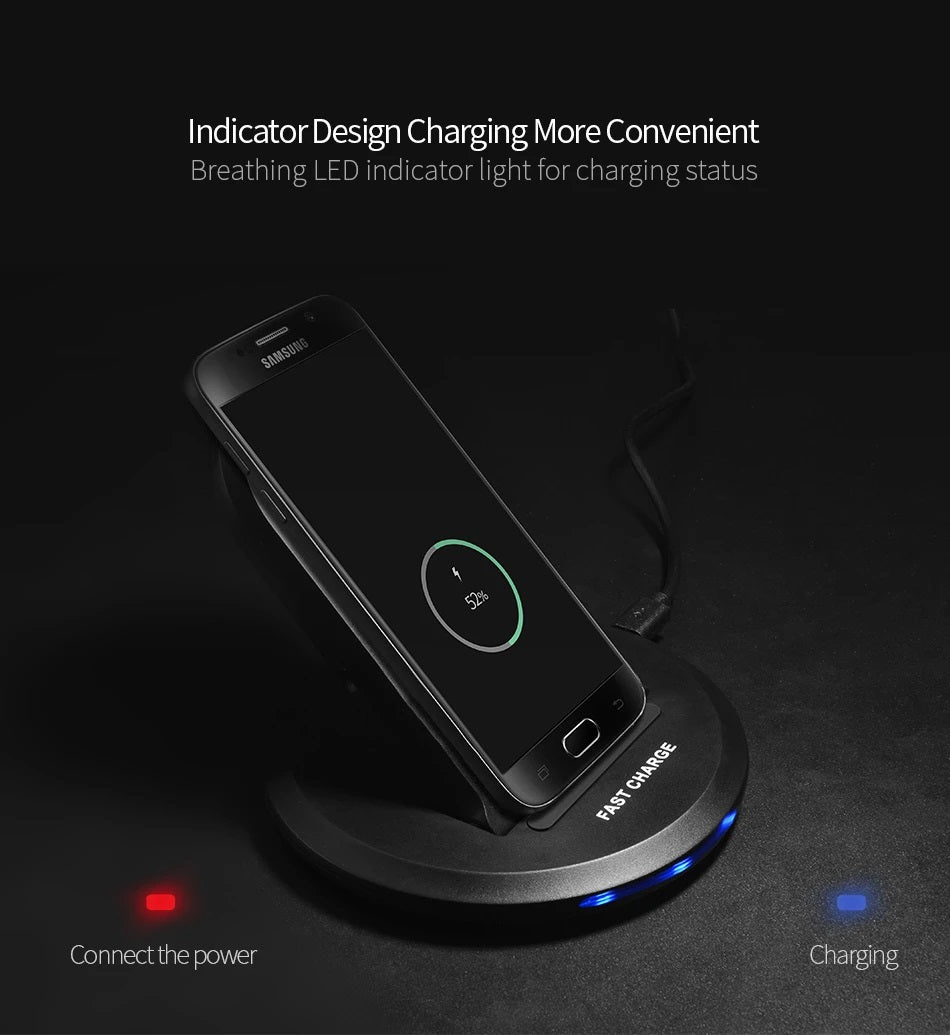 TG-0135 - Wireless Charger 10W Qi Fast Charging Pad Stand Holder For iPhone XS 11Pro Huawei P30 P40 Pro S20