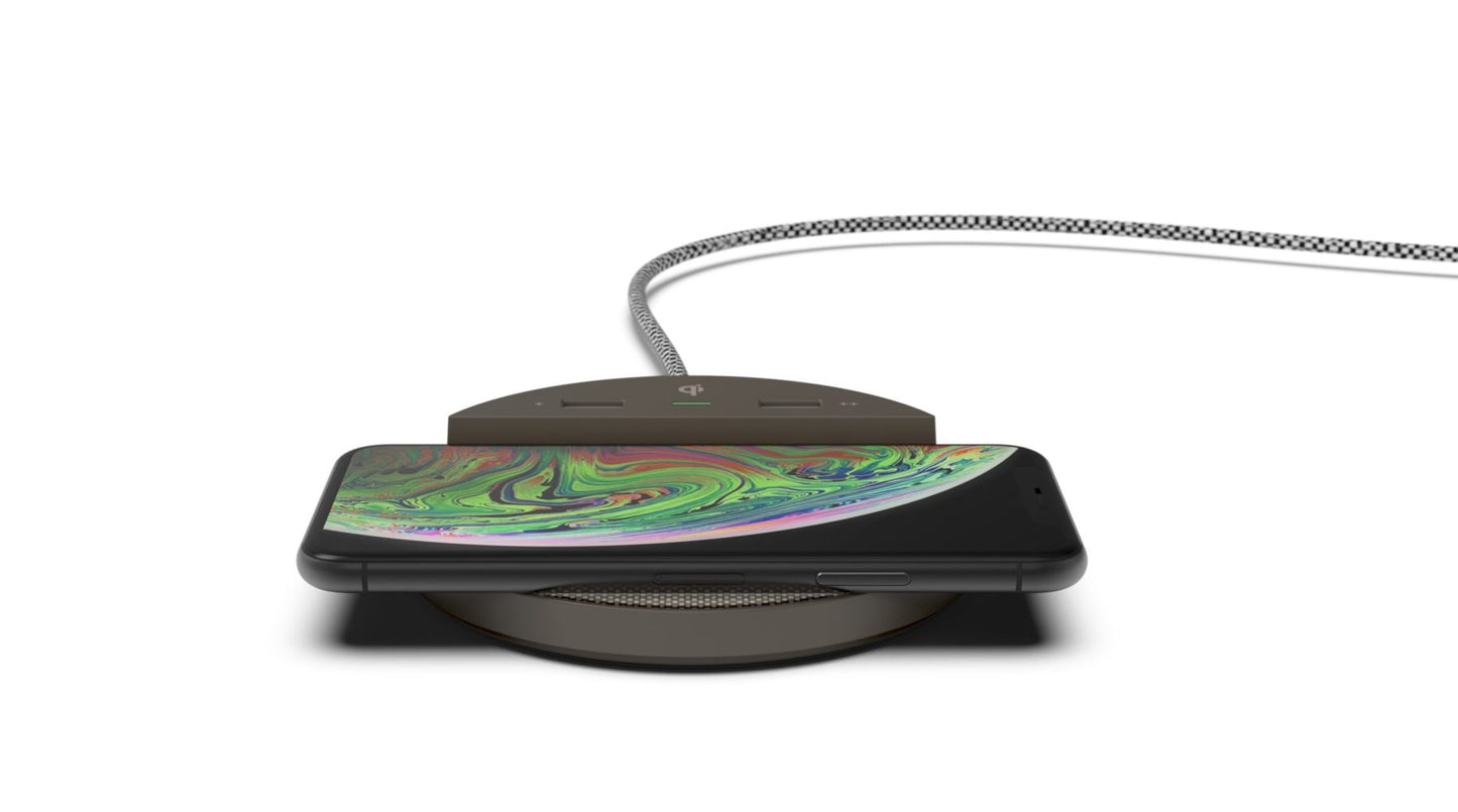 Station C Wireless Charger (Grey Fabric)