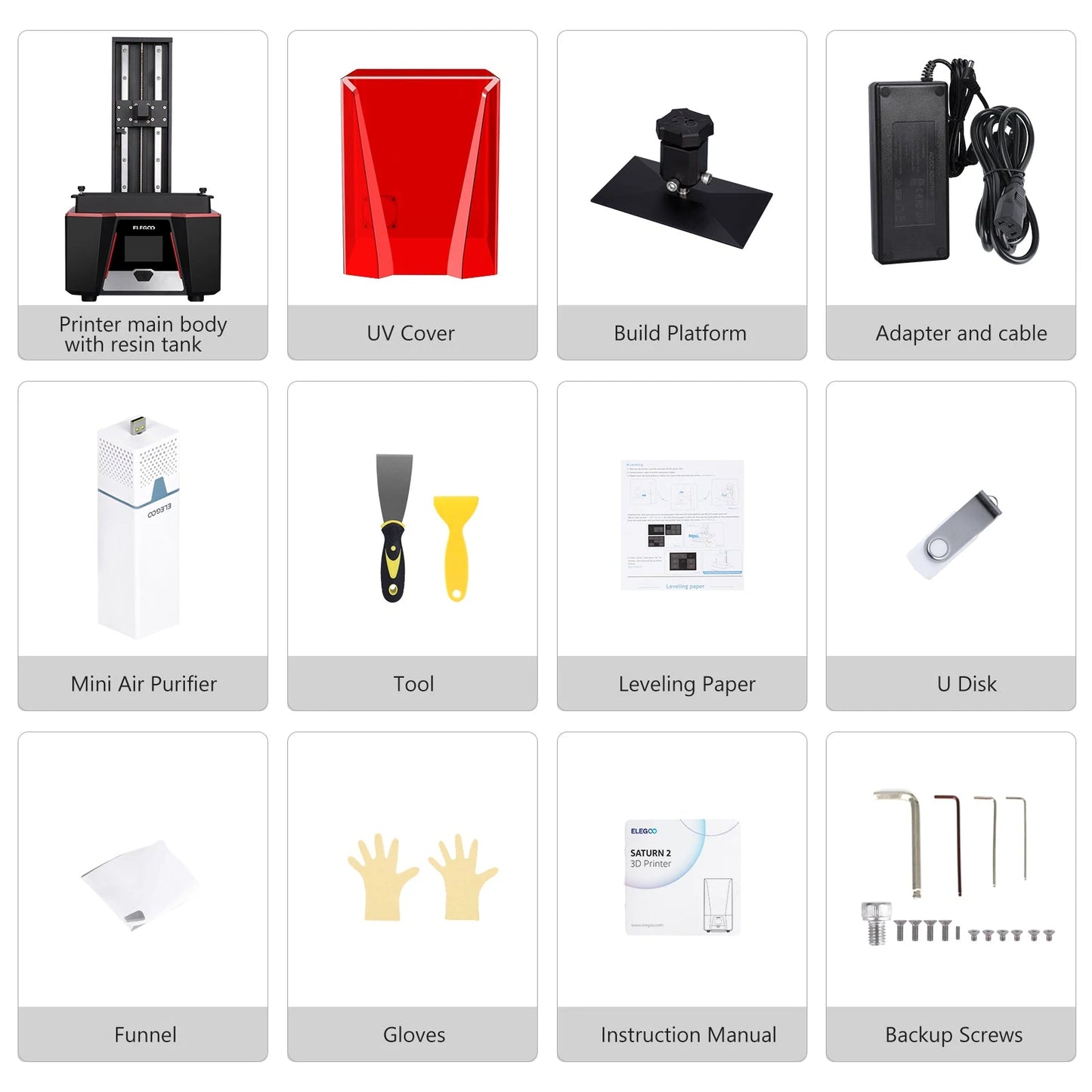 Elegoo --- Saturn 2 -8K Resin 3D Printer