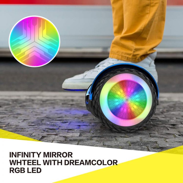 6.5" hoverboard with LED lights and bluetooth (Purple)