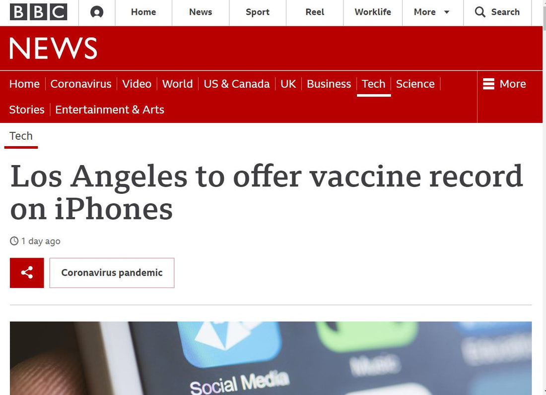 Vaccine record on iPhones - Los Angeles